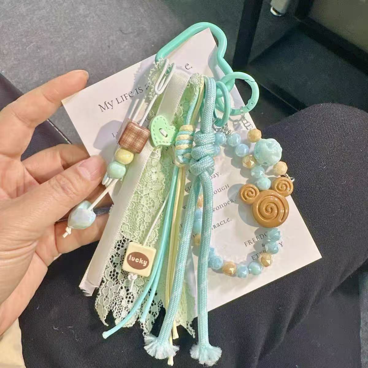 Bag charm, chain hanging, keychain, car hanging