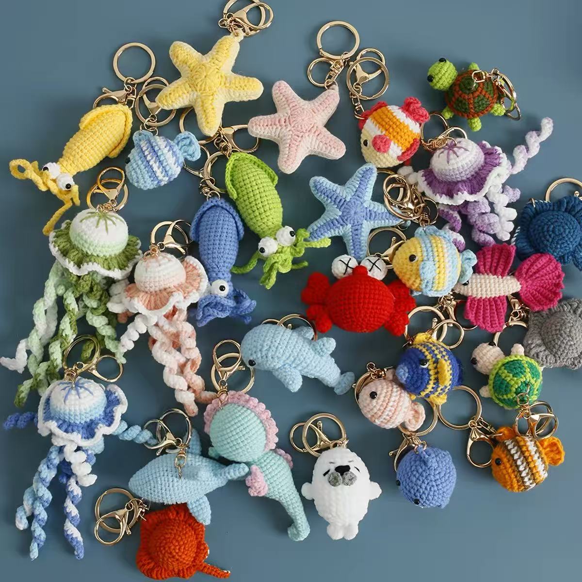 Crocheted toy fish