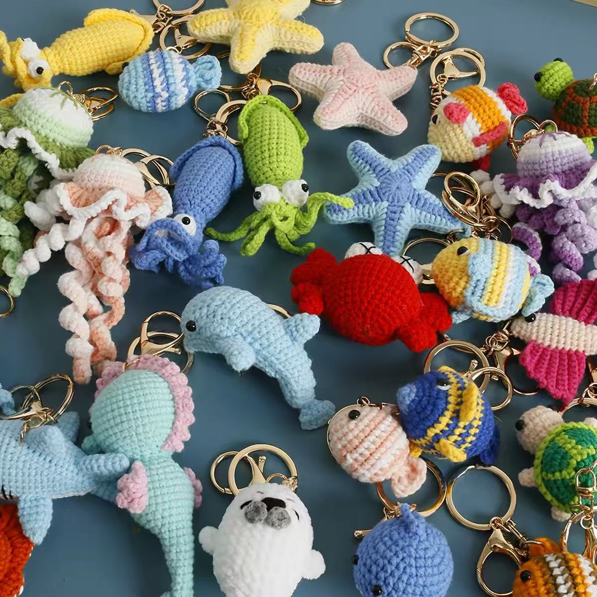 Crocheted toy fish