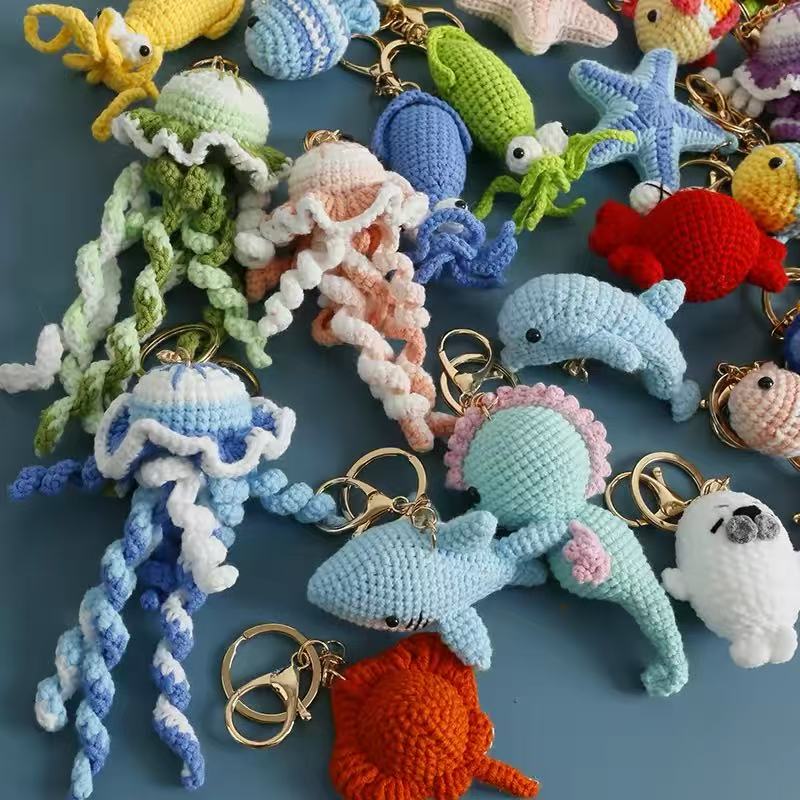 Crocheted toy fish